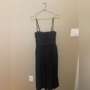Abercrombie & Fitch Emerson Strapless Poplin Midi Dress